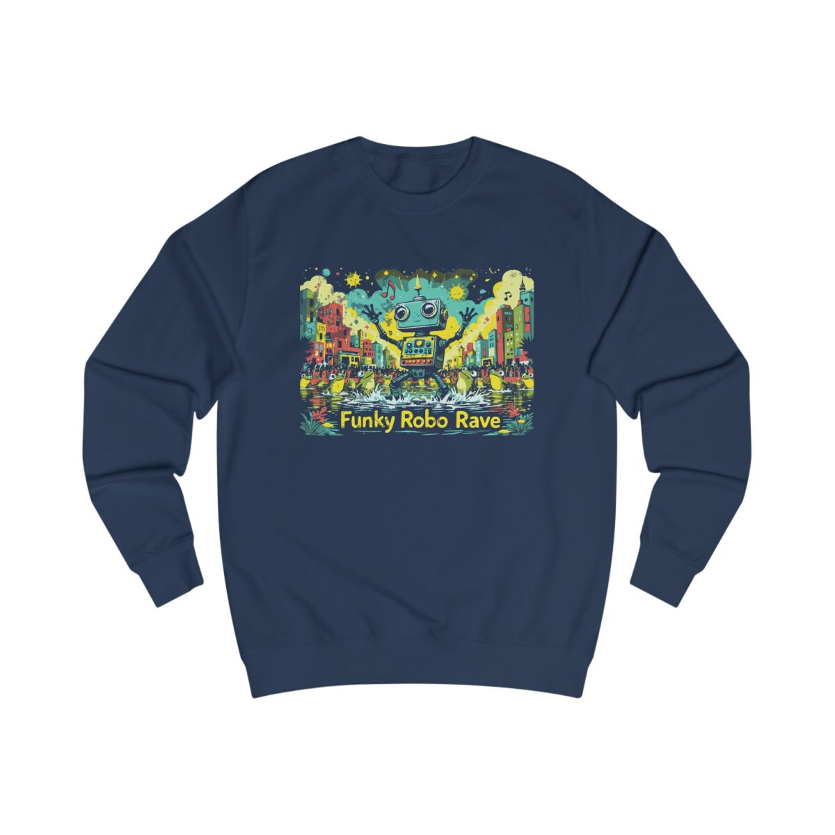 Funky Robo Rave Unisex Sweatshirt - Image 7