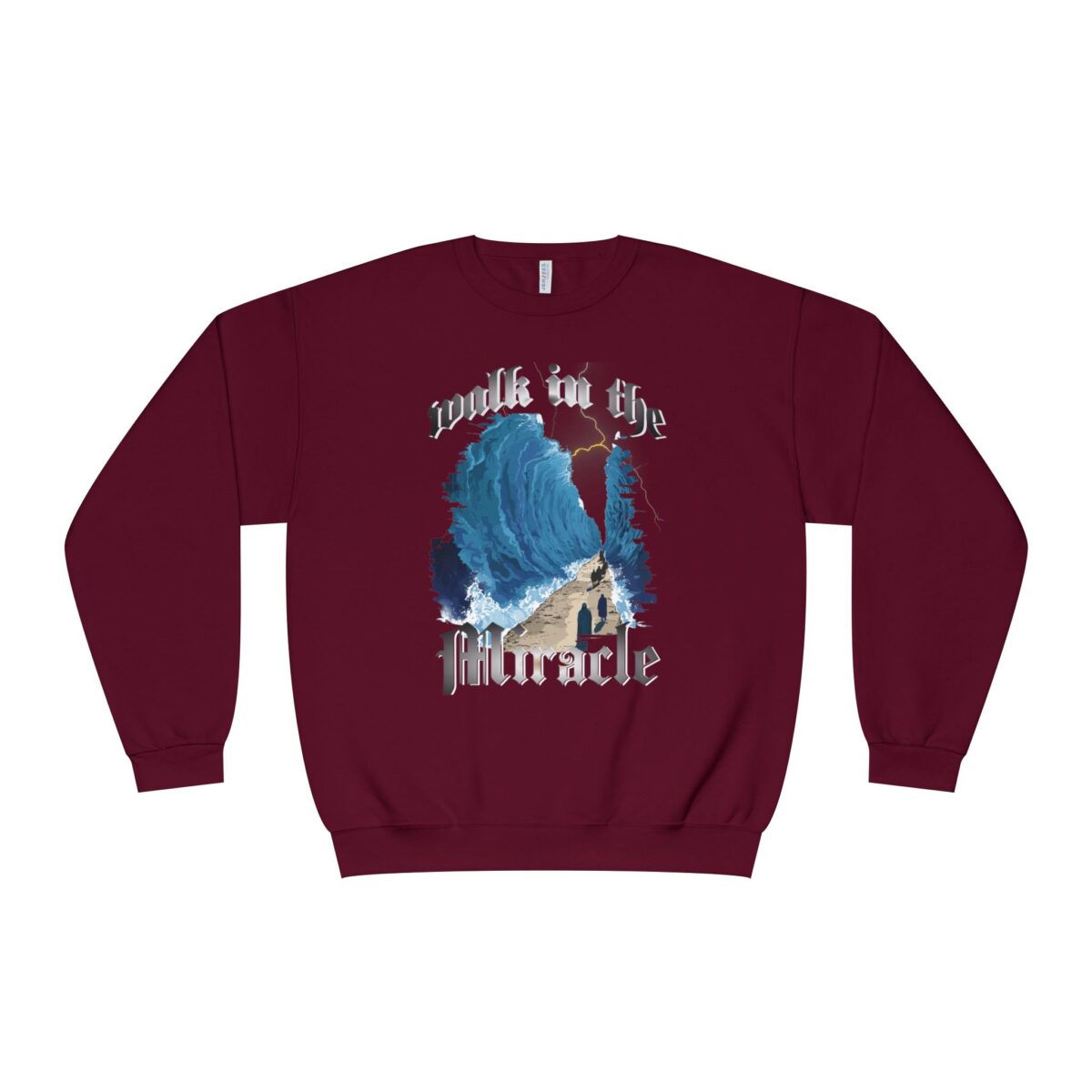 Walk in the miracle Unisex NuBlend® Crewneck Sweatshirt - Image 17