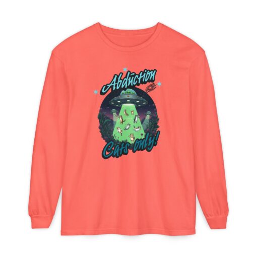 Abduction cats only! Unisex Garment-dyed Long Sleeve T-Shirt - Image 5