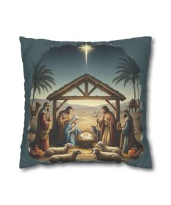 The baby was Jesus Faux Suede Square Pillowcase