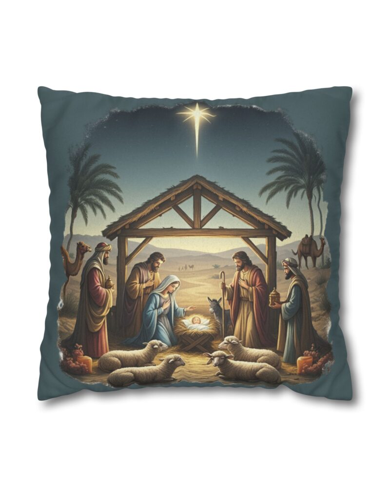 The baby was Jesus Faux Suede Square Pillowcase