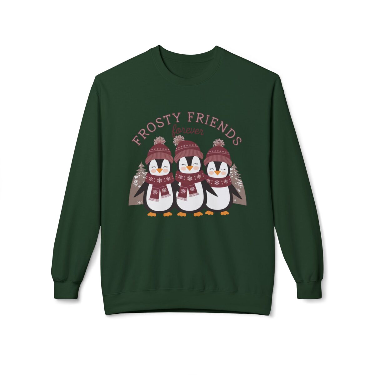 Frosty friends forever  Unisex Midweight Softstyle Fleece Crewneck Sweatshirt - Image 13
