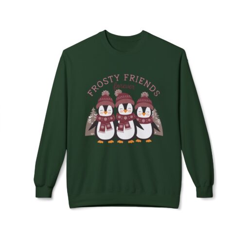 Frosty friends forever  Unisex Midweight Softstyle Fleece Crewneck Sweatshirt - Image 13