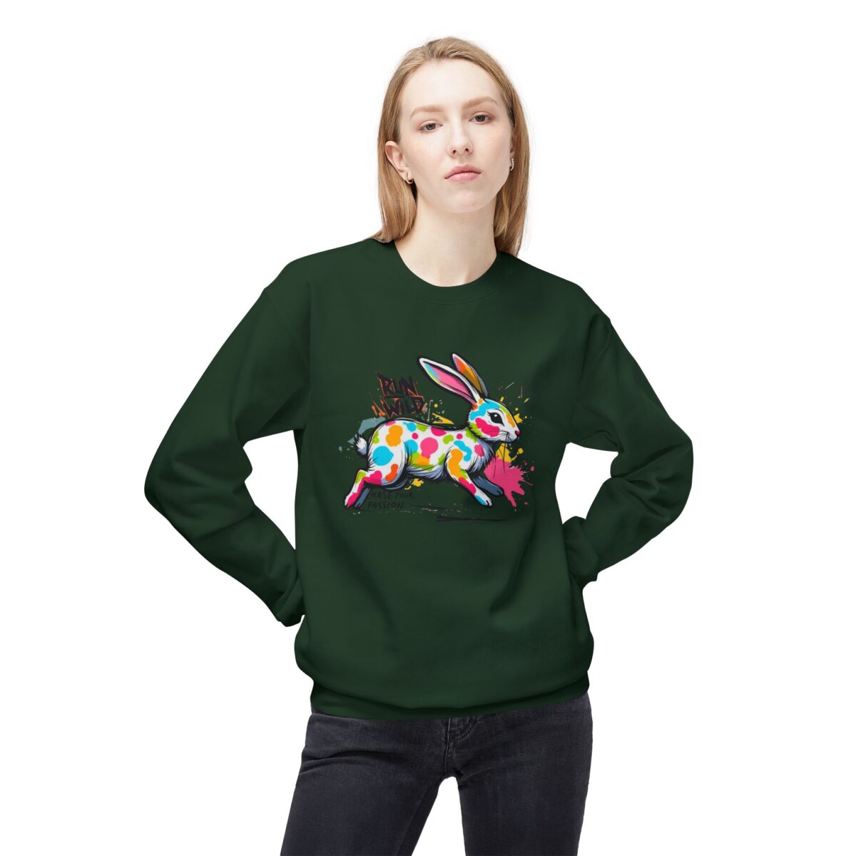 Run wild Unisex Midweight Softstyle Fleece Crewneck Sweatshirt - Image 3
