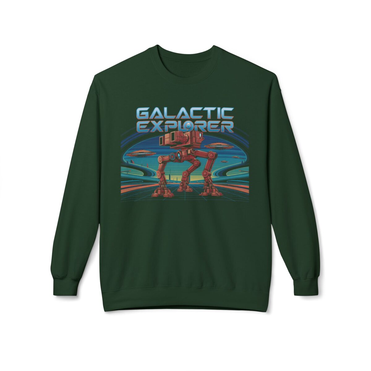 Galactic explorer Unisex Midweight Softstyle Fleece Crewneck Sweatshirt - Image 5