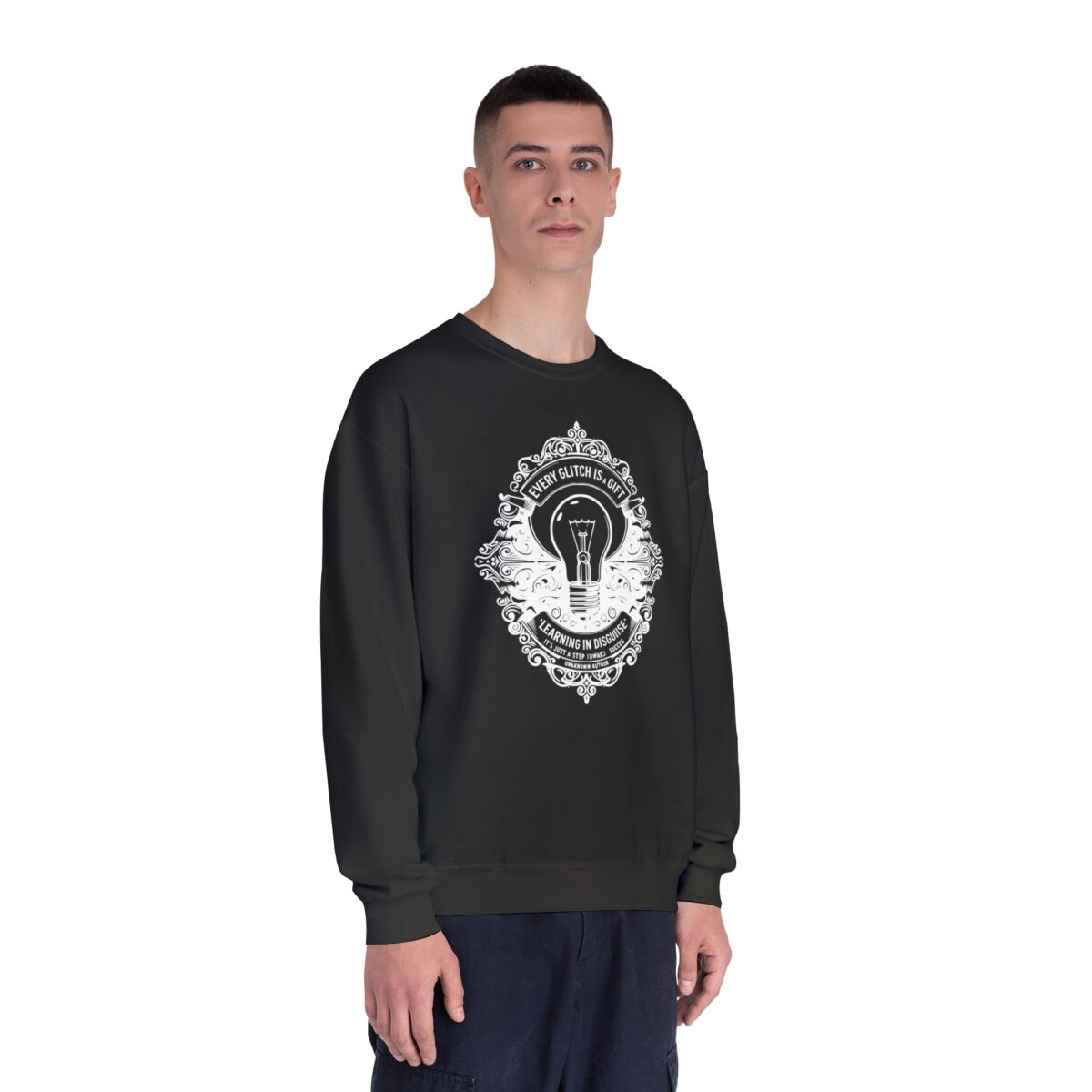 EVERY GLITCH IS A GIFT Unisex NuBlend® Crewneck Sweatshirt - Image 3