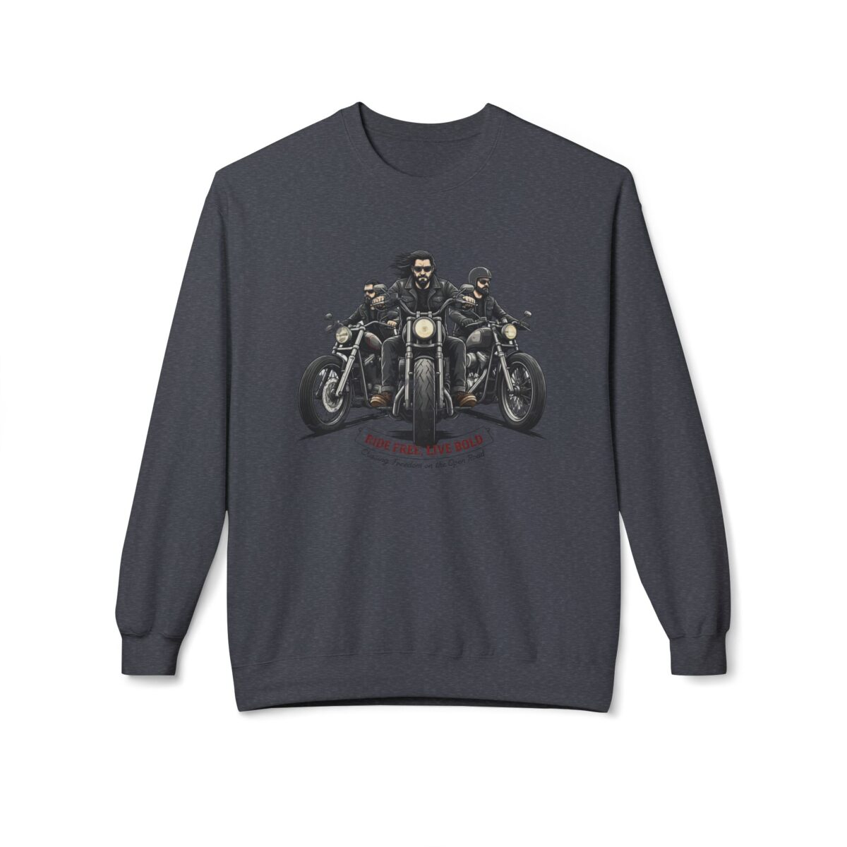 Ride free live bold Unisex Midweight Softstyle Fleece Crewneck Sweatshirt - Image 5