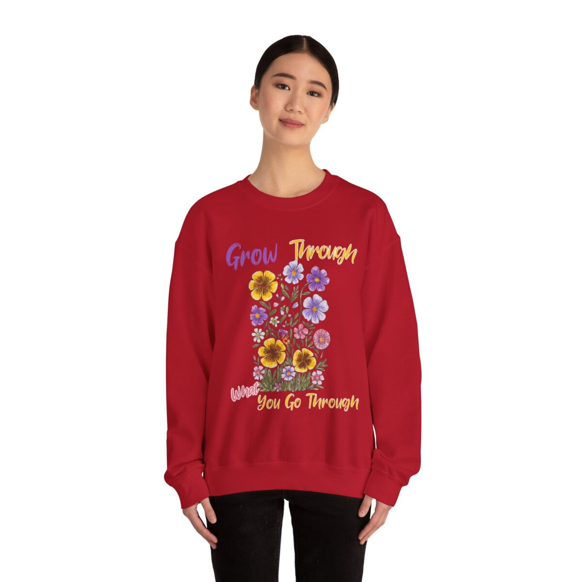 Grow Through What You Go Through Unisex Heavy Blend™ Crewneck Sweatshirt - Image 20