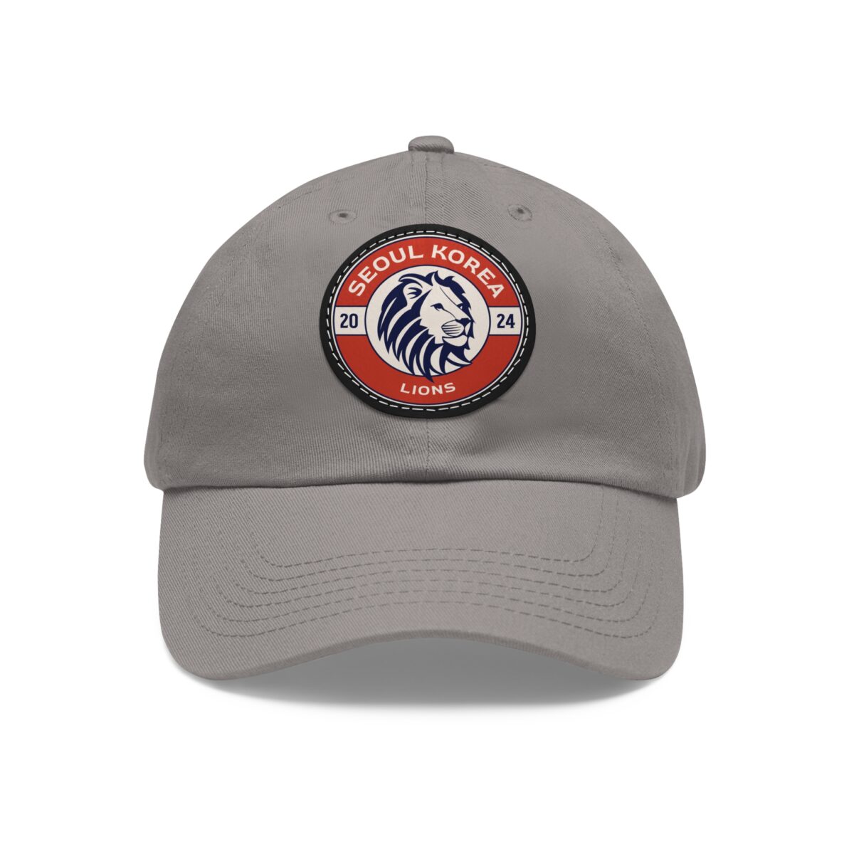 Seoul Korea Lions Hat with Leather Patch (Round) - Image 41