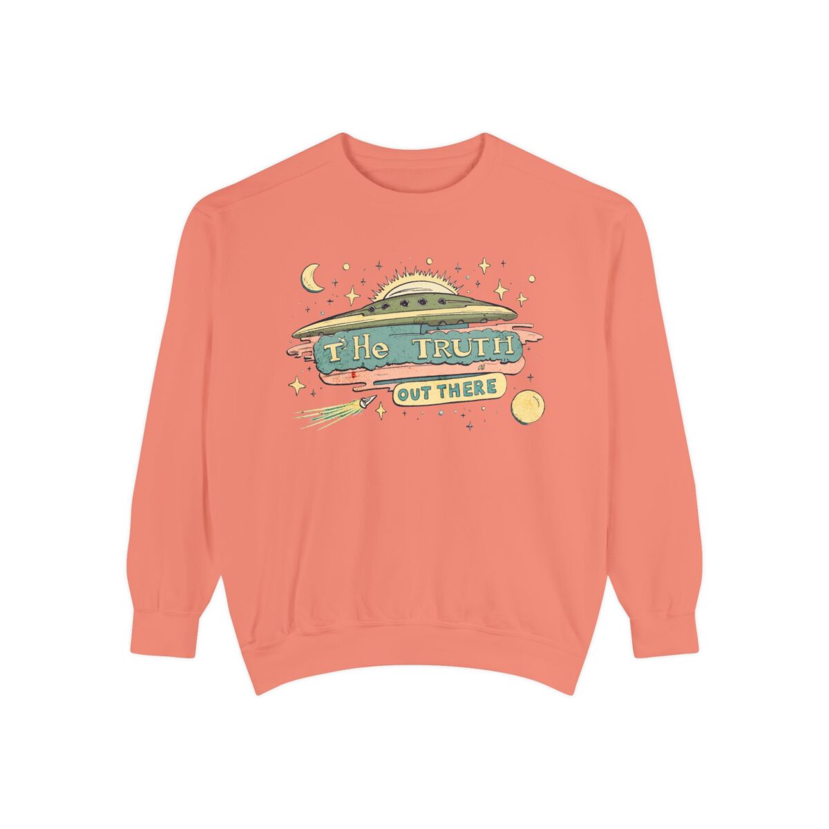 The truth is out there Unisex Garment-Dyed Sweatshirt - Image 5