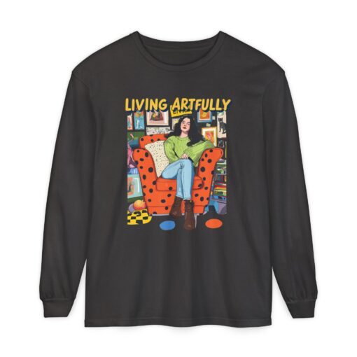 Living Artfully Unisex Garment-dyed Long Sleeve T-Shirt - Image 13
