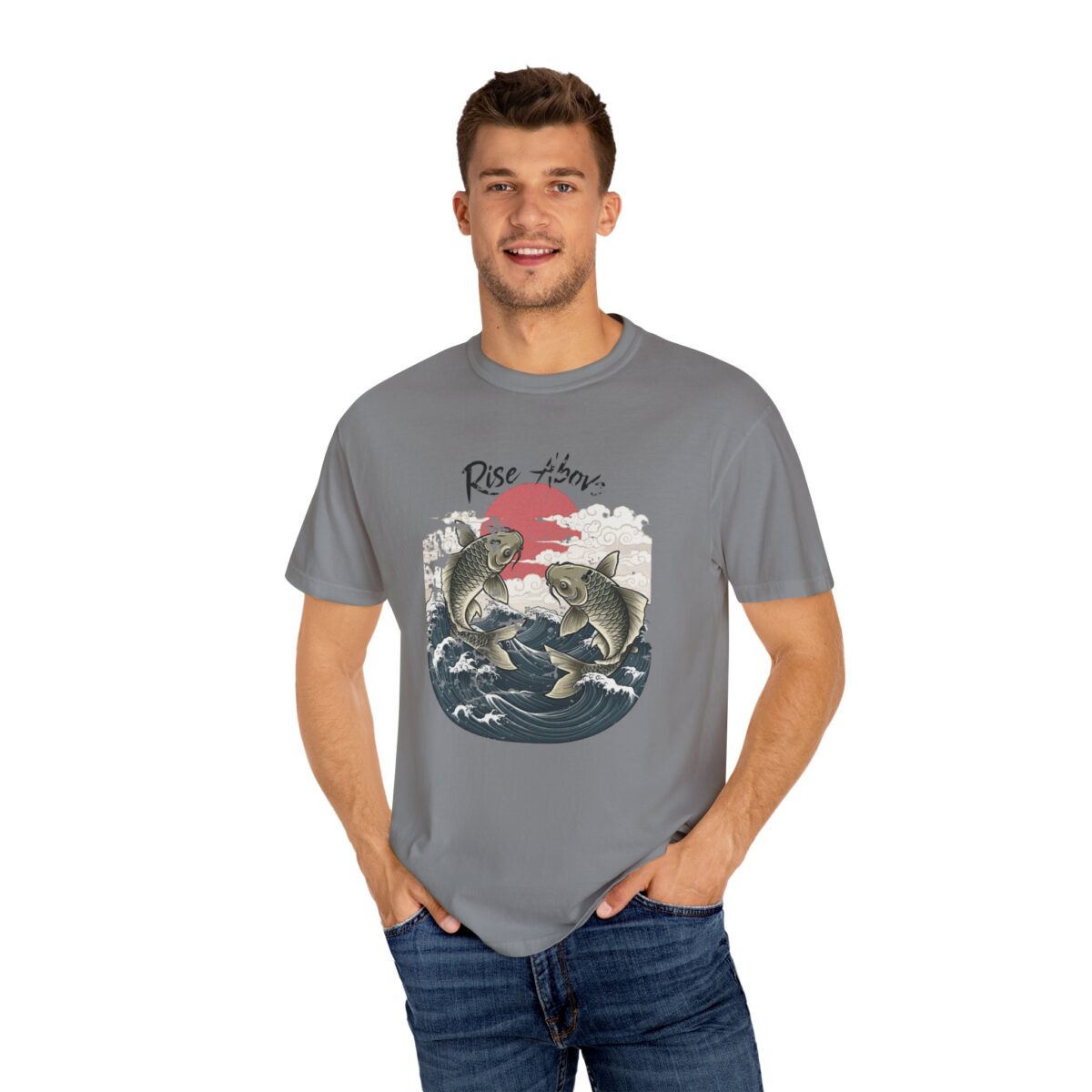 Rise above Unisex Garment-Dyed T-shirt - Image 16