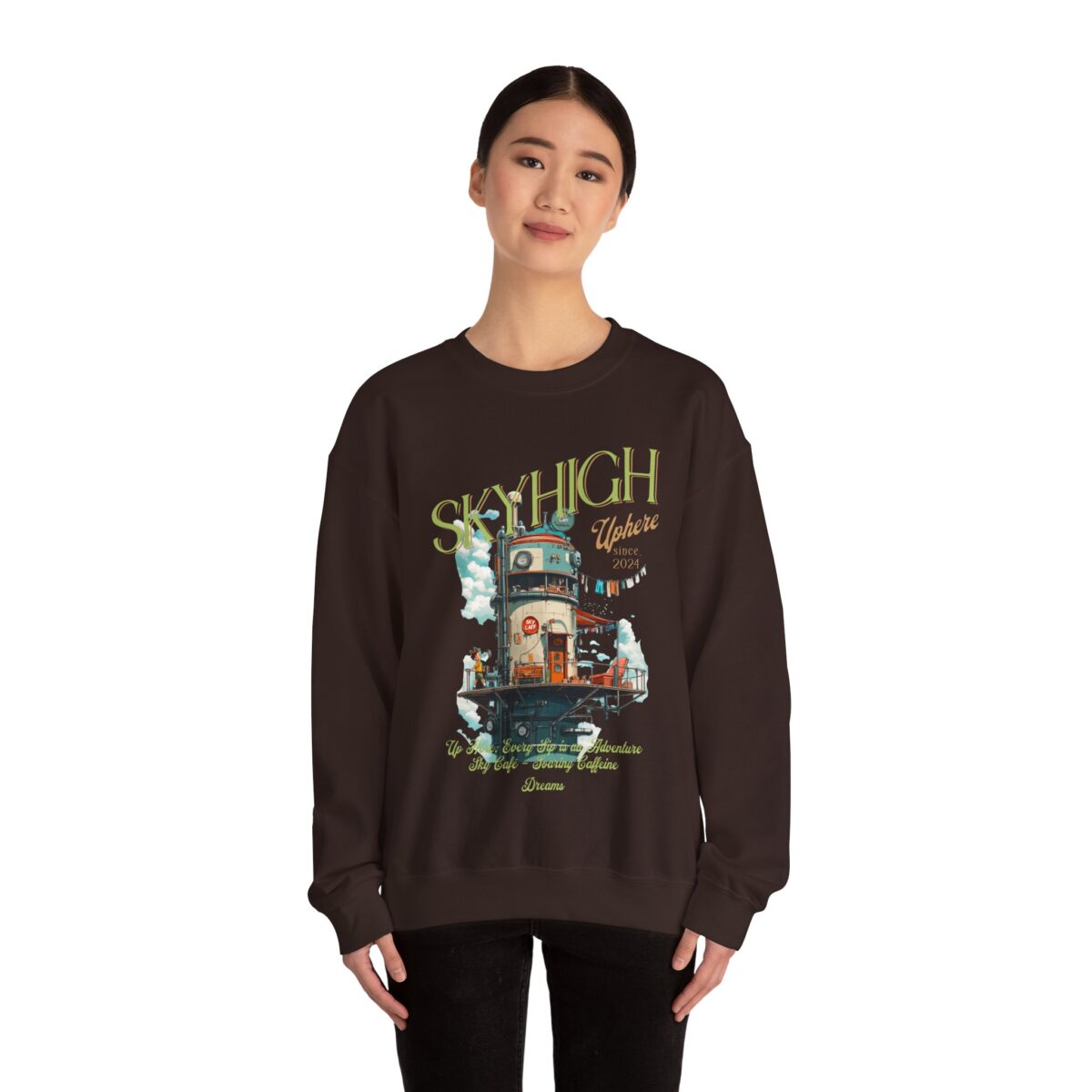 Sky high cafe Unisex Heavy Blend™ Crewneck Sweatshirt - Image 8
