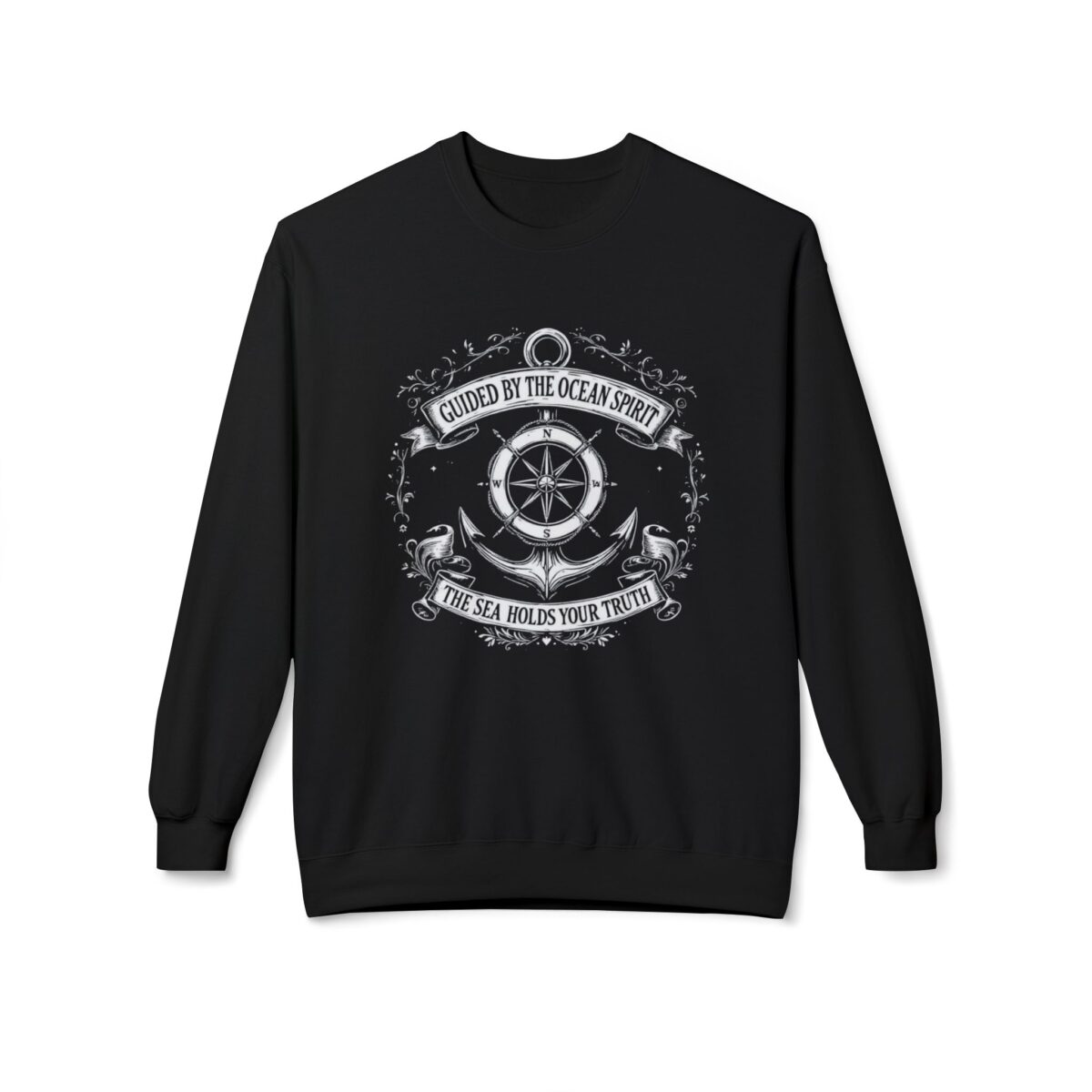 GUIDED BY THE OCEAN SPIRIT Unisex Midweight Softstyle Fleece Crewneck Sweatshirt - Image 9