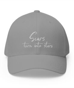 Embroidered Cap - 'Scars Turn Into Stars' Inspiring Quote