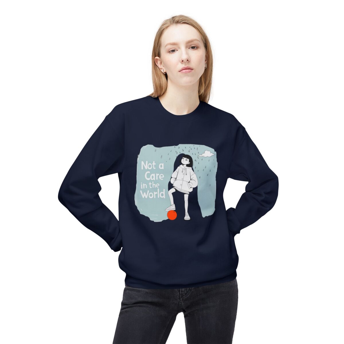 Not a care in the world Unisex Midweight Softstyle Fleece Crewneck Sweatshirt - Image 31