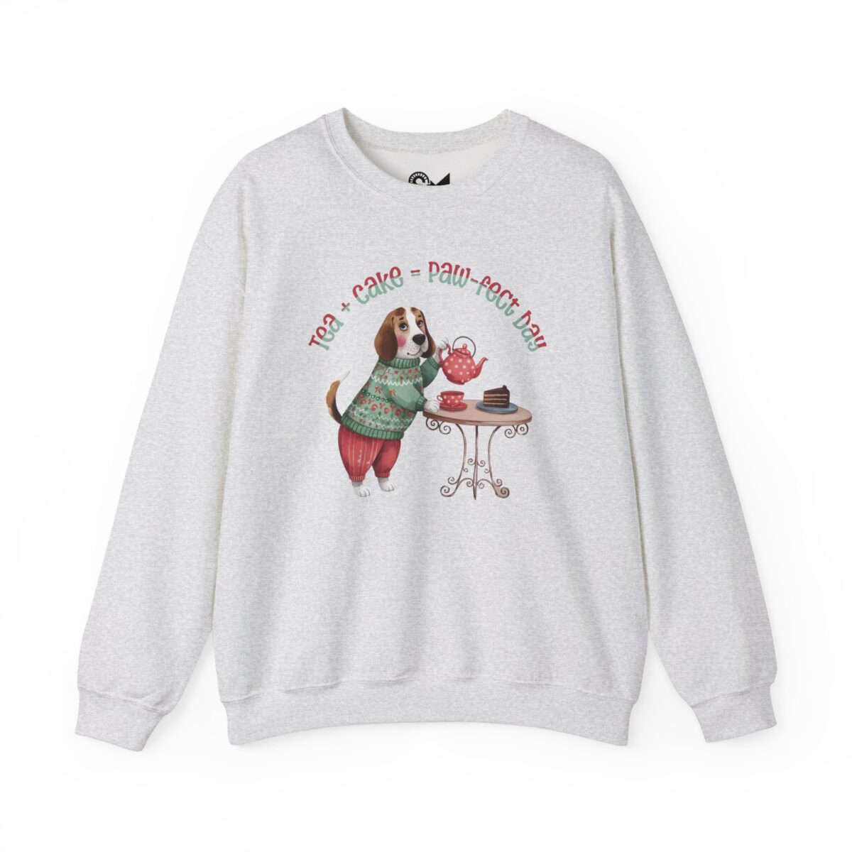 Tea + Cake = Paw-fect Day Unisex Heavy Blend™ Crewneck Sweatshirt