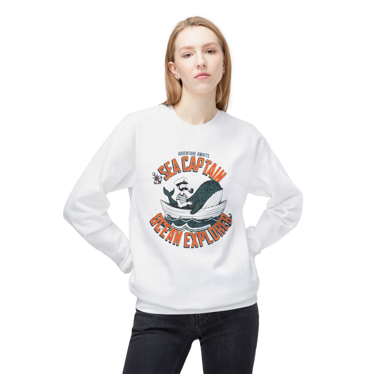 Sea captain Unisex Midweight Softstyle Fleece Crewneck Sweatshirt - Image 3