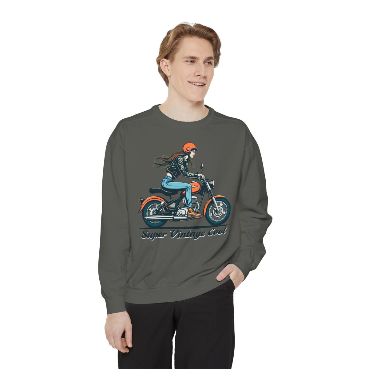Super vintage cool Unisex Garment-Dyed Sweatshirt - Image 11