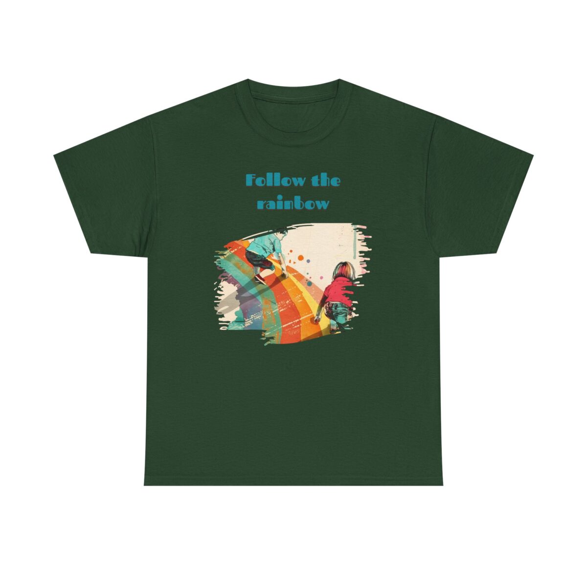 Follow the rainbow Unisex Heavy Cotton Tee - Image 29