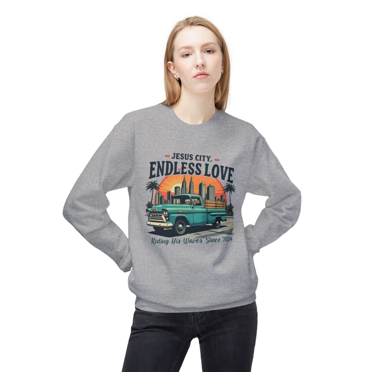 Endless love Unisex Midweight Softstyle Fleece Crewneck Sweatshirt - Image 11