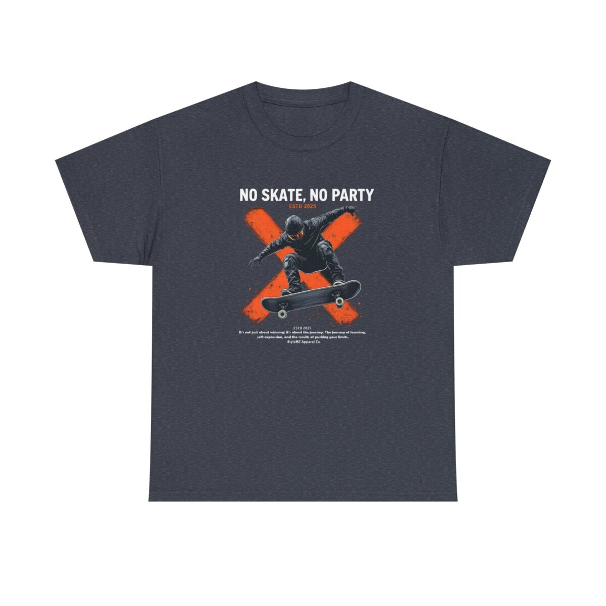 NO SKATE, NO PARTY Unisex Heavy Cotton Tee - Image 13