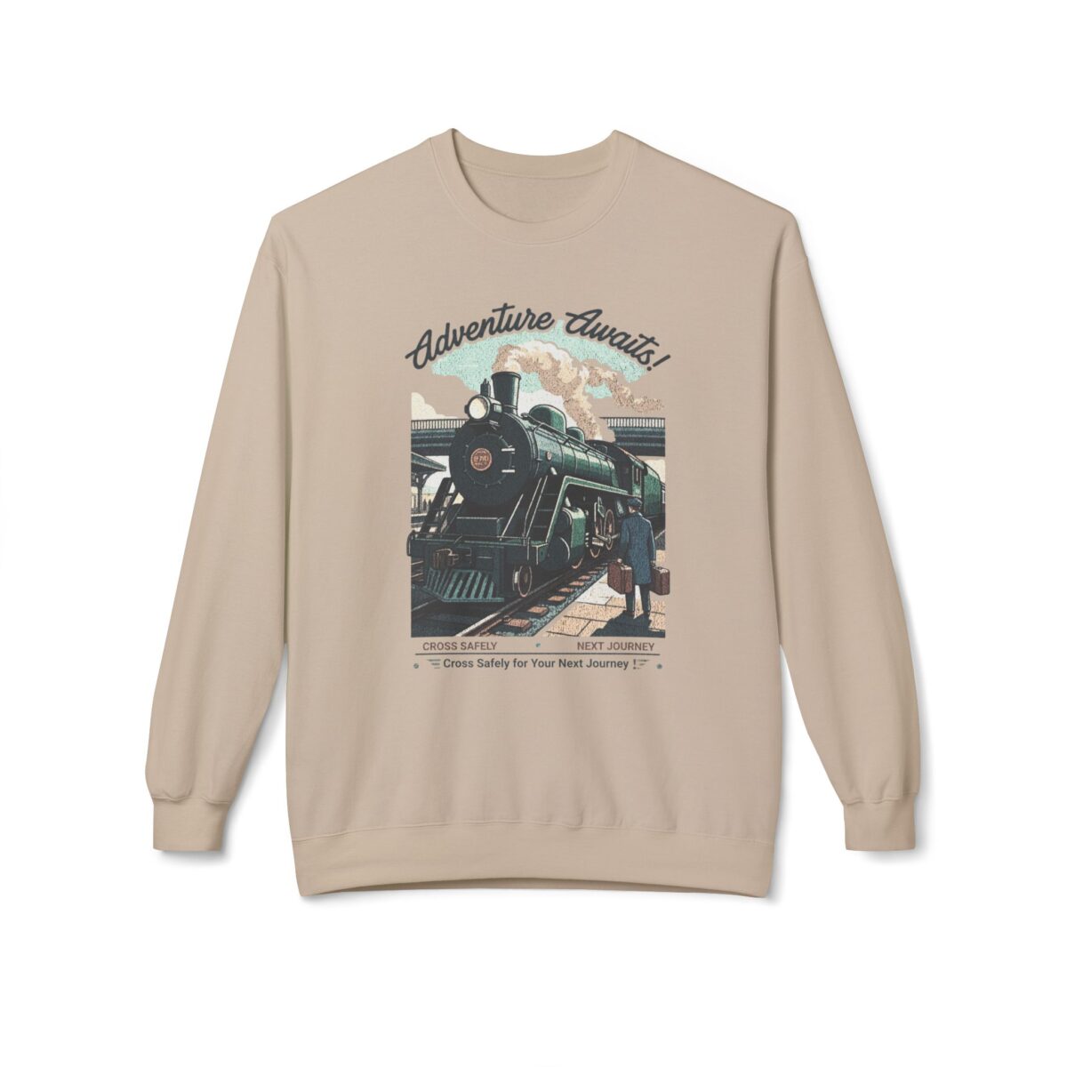 Cross safely Unisex Midweight Softstyle Fleece Crewneck Sweatshirt - Image 5