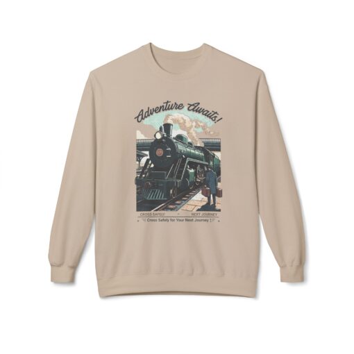 Cross safely Unisex Midweight Softstyle Fleece Crewneck Sweatshirt - Image 5