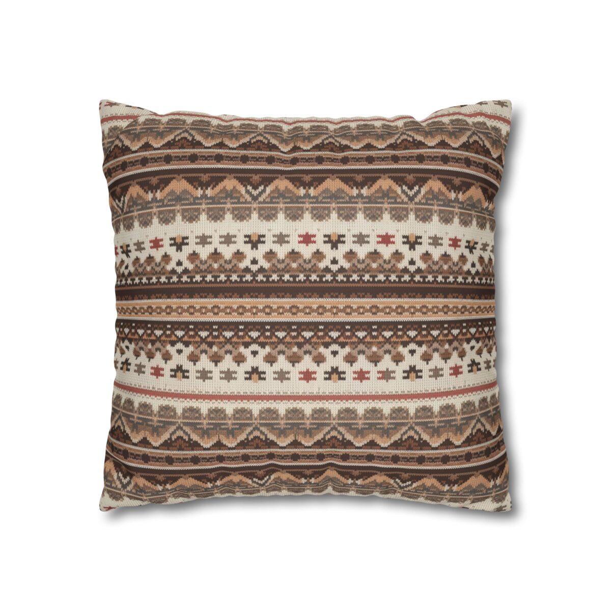 Warm Nordic Knit  Faux Suede Square Pillowcase - Image 7