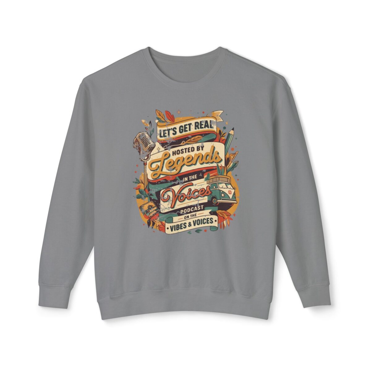 Let's get real Unisex Lightweight Crewneck Sweatshirt - Image 13