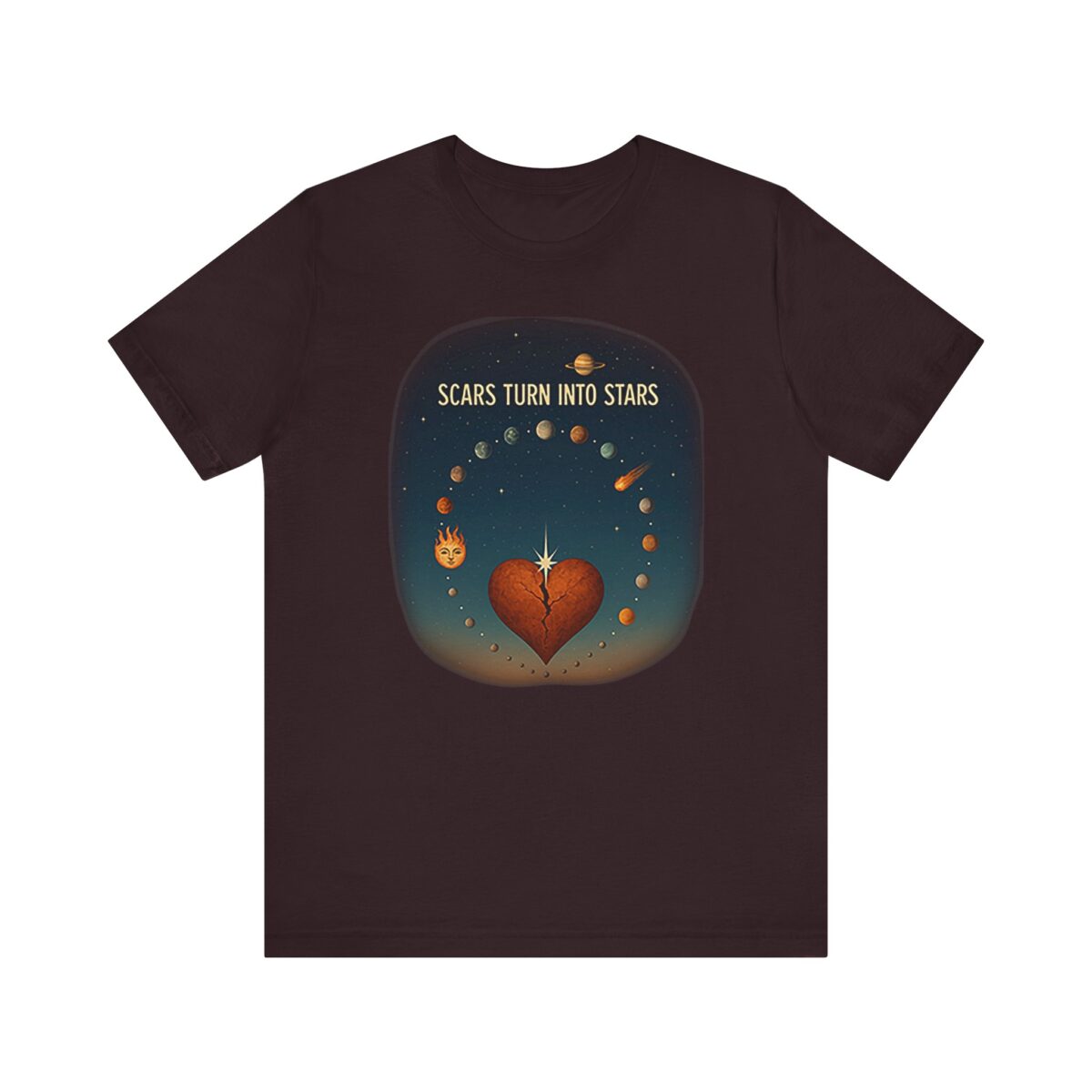 Scars Turn Into Stars Unisex Jersey Tee - Inspirational Meditation Shirt - Image 21