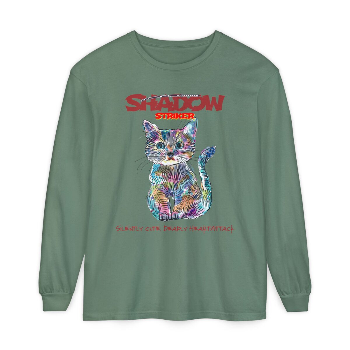 Shadow Striker Unisex Garment-dyed Long Sleeve T-Shirt - Image 37