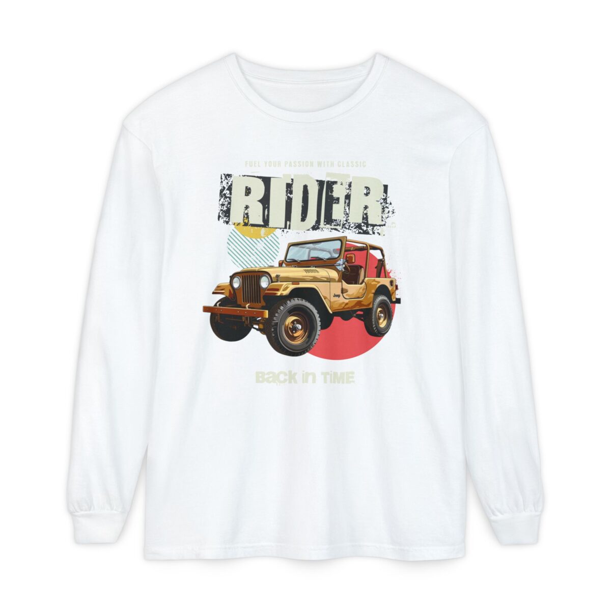 Rider Back in Time Unisex Garment-dyed Long Sleeve T-Shirt