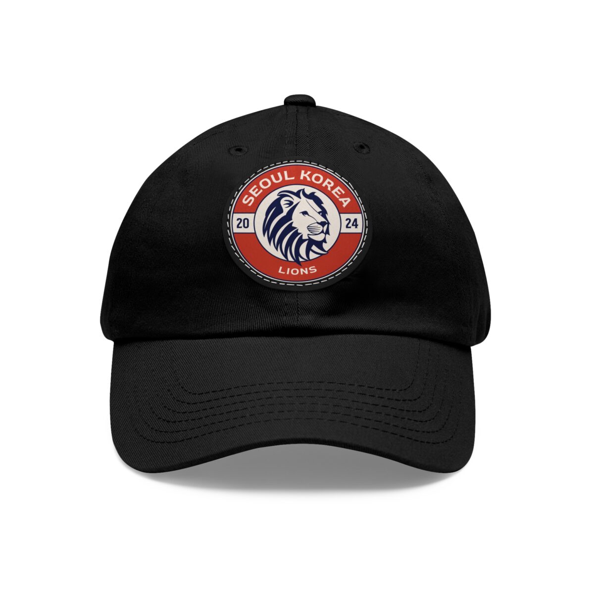 Seoul Korea Lions Hat with Leather Patch (Round) - Image 9