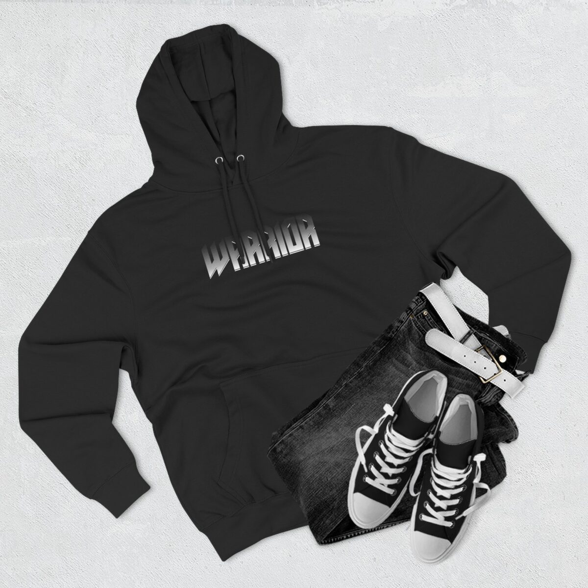 Full metal warrior Three-Panel Fleece Hoodie - Image 7