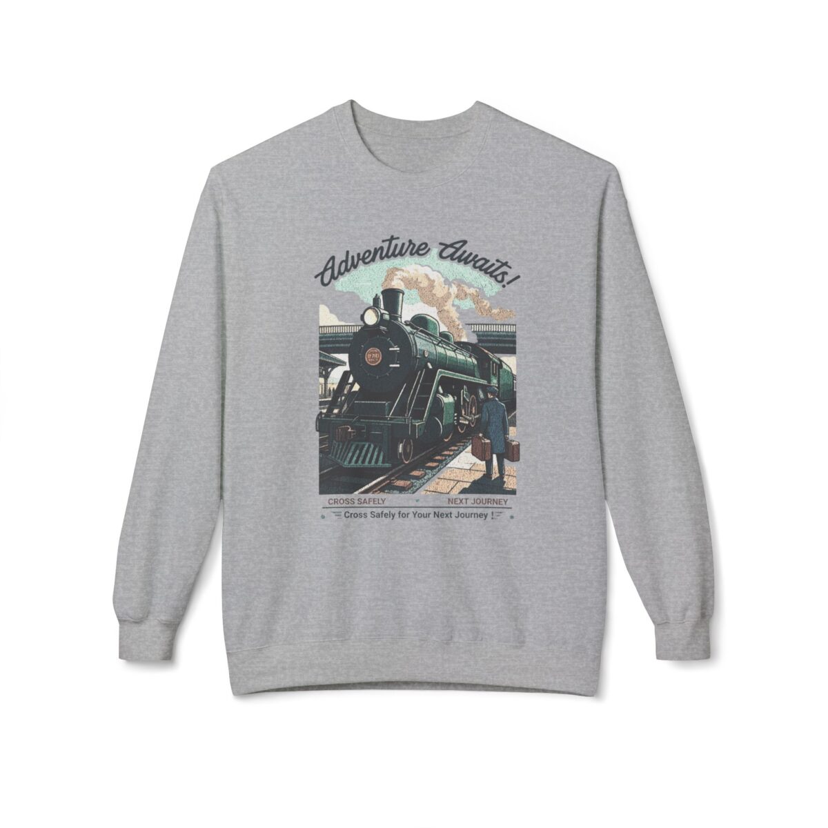 Cross safely Unisex Midweight Softstyle Fleece Crewneck Sweatshirt - Image 9