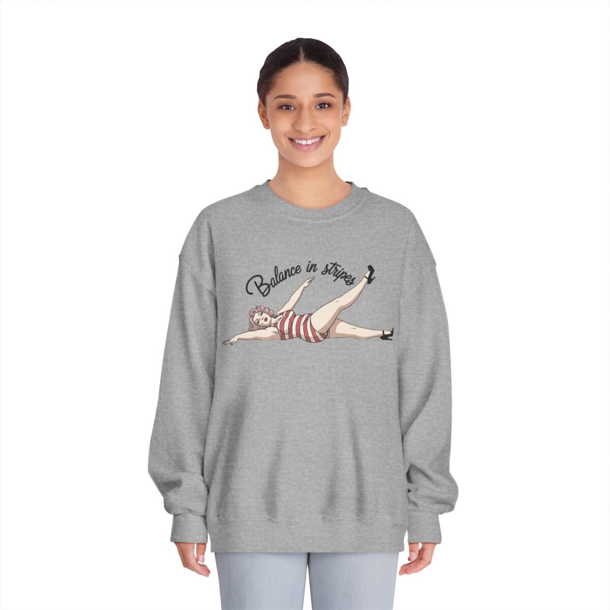 Balance in Stripes Unisex DryBlend® Crewneck Sweatshirt - Image 11