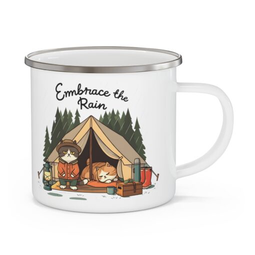 Embrace the rain Enamel Camping Mug - Image 2