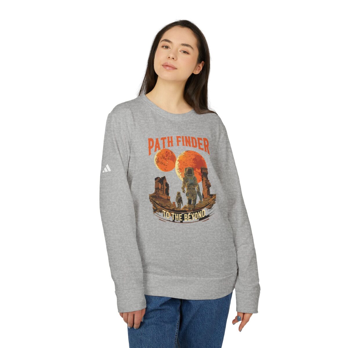Path Finder adidas Unisex Fleece Crewneck Sweatshirt - Image 7