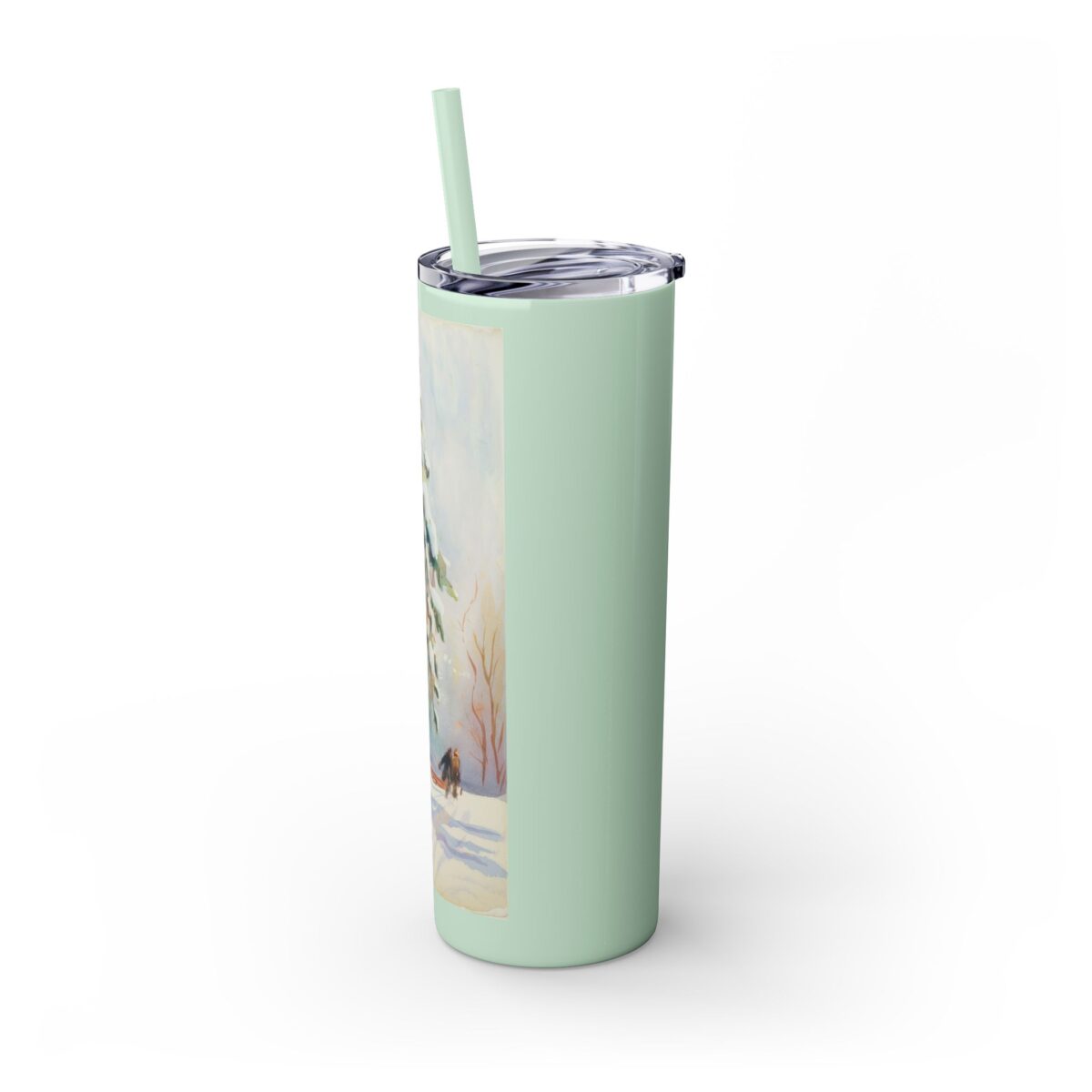 A tall pine tree Skinny Tumbler with Straw, 20oz - Image 12