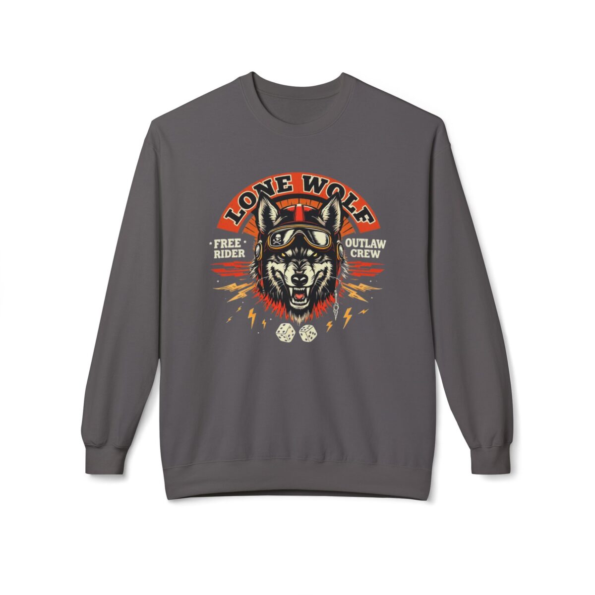Lone Wolf Unisex Midweight Softstyle Fleece Crewneck Sweatshirt - Image 25