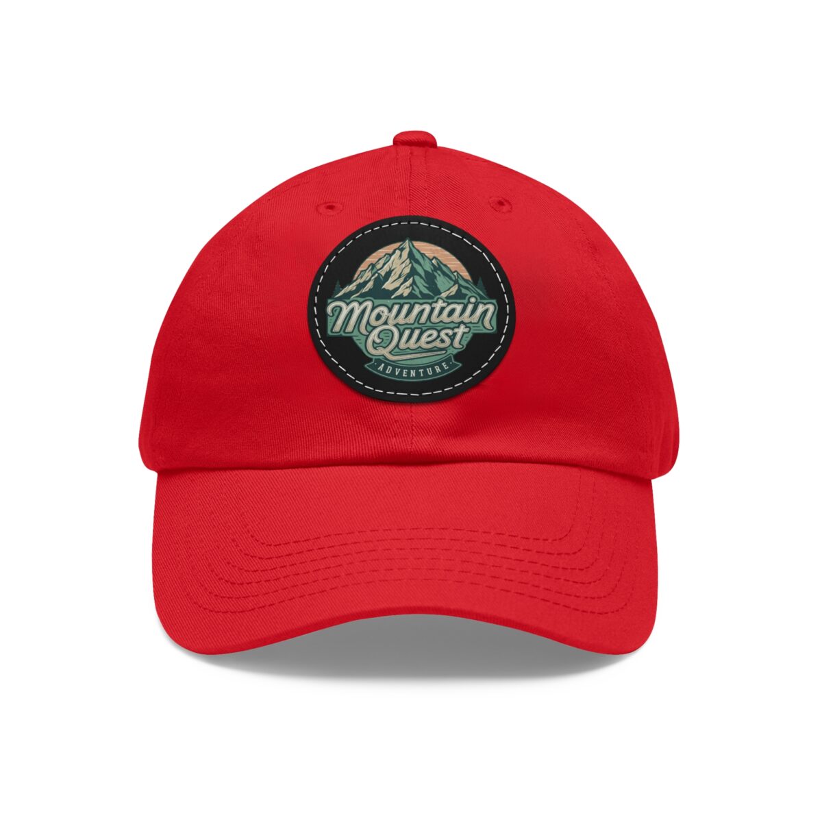 Where Mountains Meet Your Spirit Dad Hat with Leather Patch (Round)