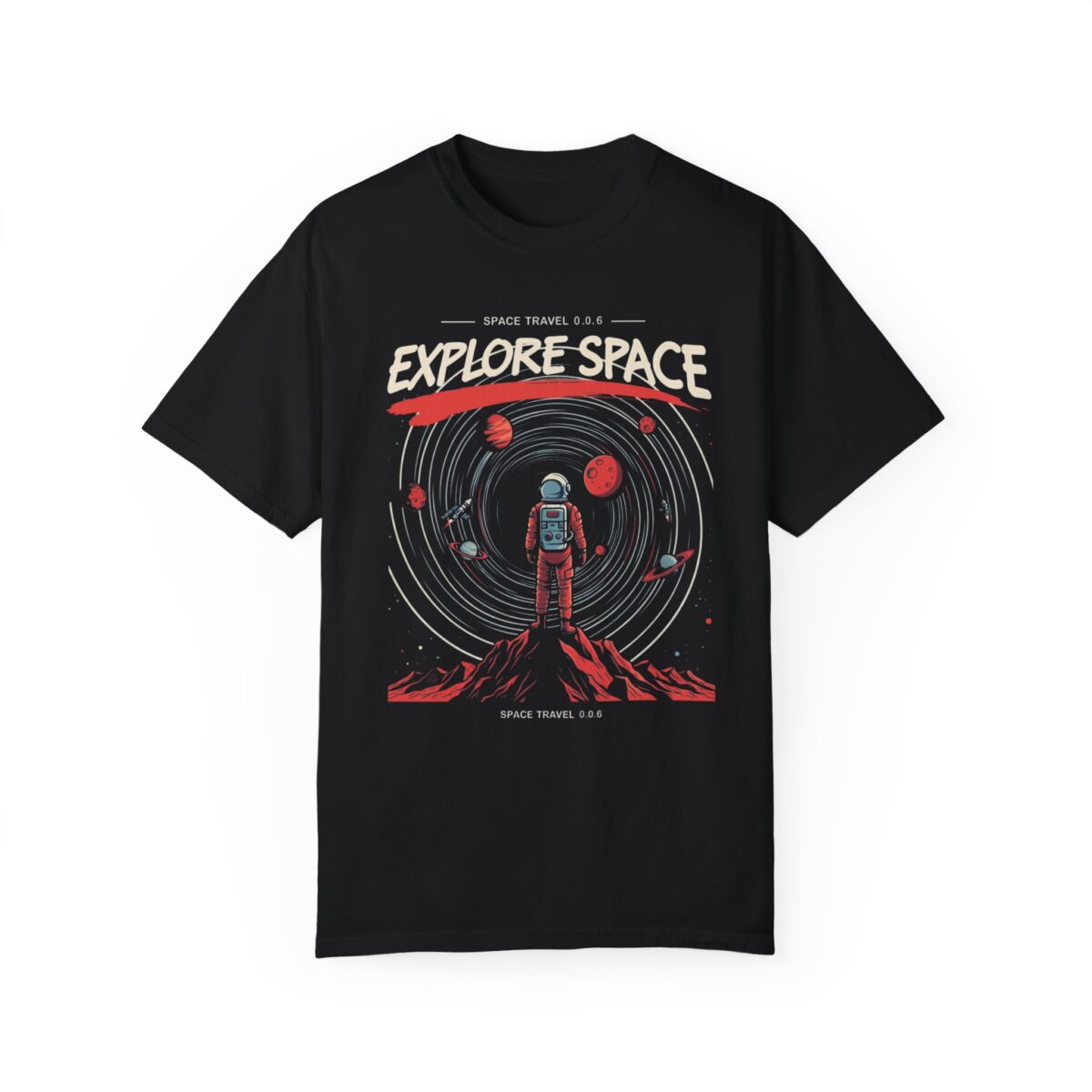 Explore Space Unisex Garment-Dyed T-Shirt | Adventure & Travel Theme - Image 9