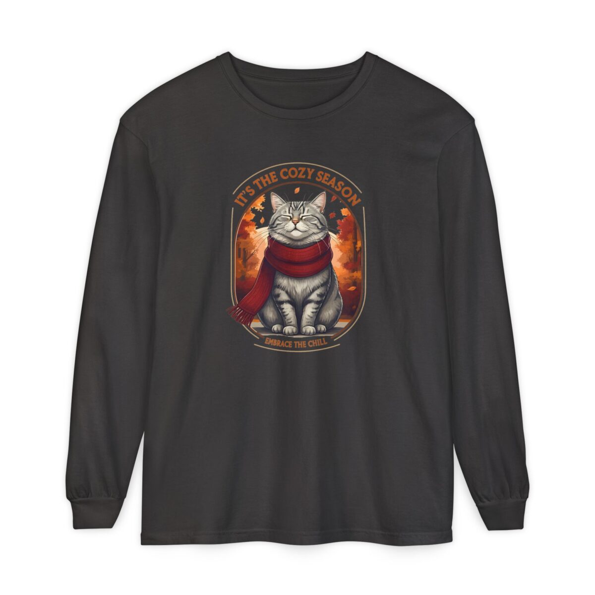 It's the cozy season Unisex Garment-dyed Long Sleeve T-Shirt - Image 9