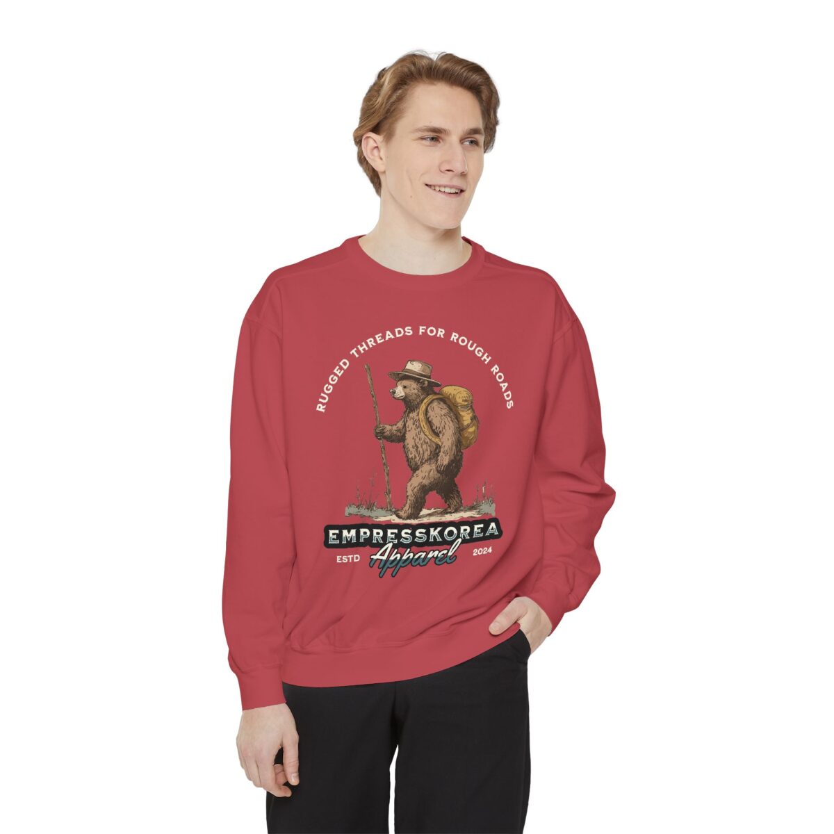 Rugged threads for ruff roads Unisex Garment-Dyed Sweatshirt - Image 51