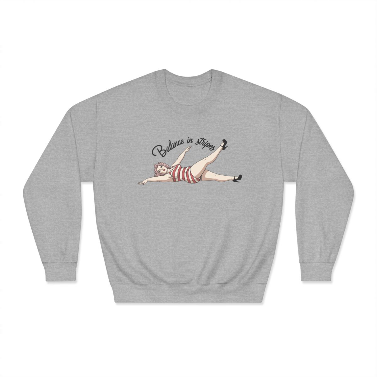 Balance in Stripes Unisex DryBlend® Crewneck Sweatshirt - Image 9