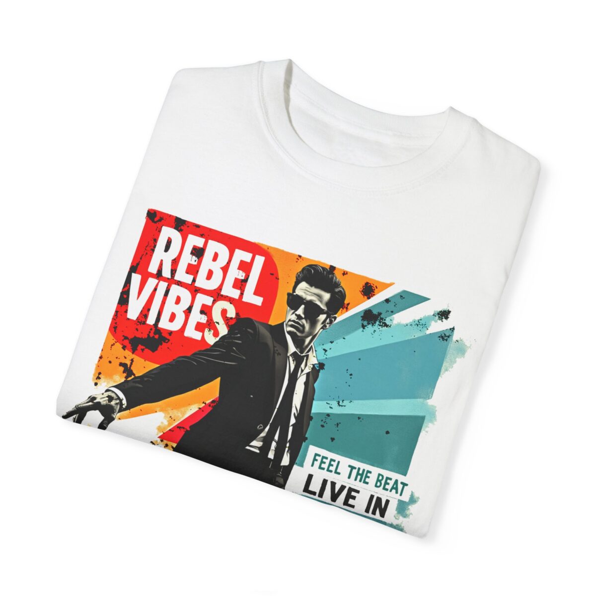 Rebel Vibes Unisex Garment-Dyed T-shirt - Live in Style - Image 3