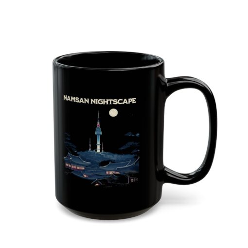 Namsan Nightscape Black Mug (11oz, 15oz) - Image 6