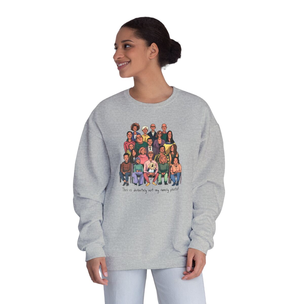 Definitely not my family photo Unisex NuBlend® Crewneck Sweatshirt - Image 28