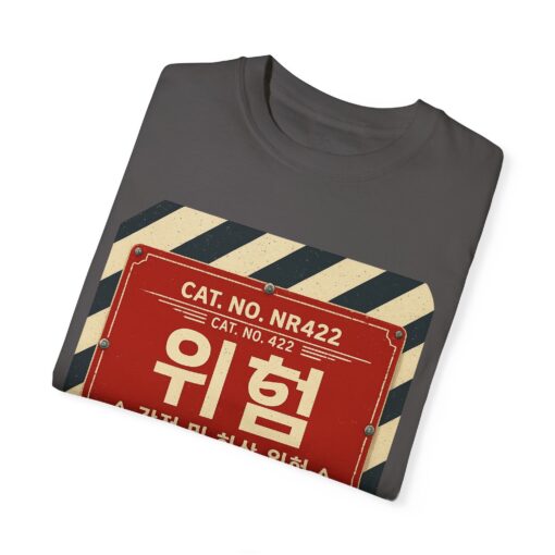 Caution Graphic Unisex Garment-Dyed T-Shirt - Image 3